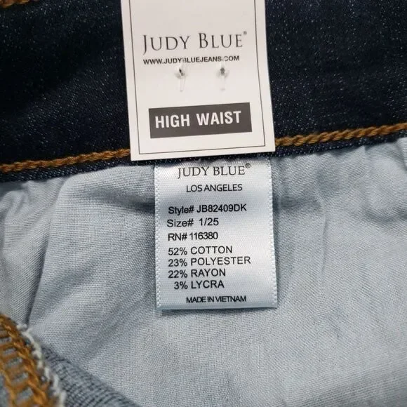 Judy Blue High Waist Skinny Fit Stretch Jeans Phone Pocket Women's Size 1/25 NWT - Picture 13 of 13